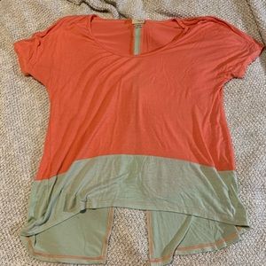 Coral and Mint Top